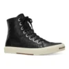 Paris Yüksek Bilekli Sneaker “Siyah Deri ve Beyaz Kauçuk” 688756W3RCA1090