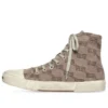 Paris Yüksek Bilekli Sneaker “Tan BB Monogram Pamuk ve Beyaz Kauçuk” 688756W3RQ12298