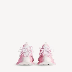 Pembe/beyaz renkli, şablon logolu kadın Track sneaker’ı