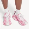 Pembe/beyaz renkli, şablon logolu kadın Track sneaker’ı