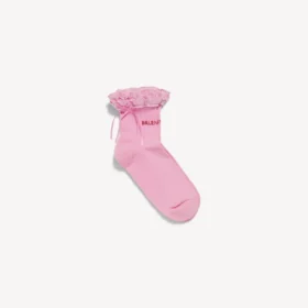 Pembe/kırmızı renkli kadın fiyonklu çoraplar Pembe/kırmızı renkli kadın fiyonklu çoraplar