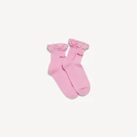 Pembe/kırmızı renkli kadın fiyonklu çoraplar Pembe/kırmızı renkli kadın fiyonklu çoraplar