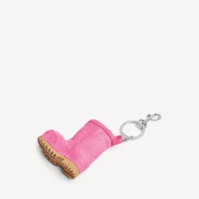 Pembe renkli kadınlar için charm/anahtarlık mini Alaska çizmeleri