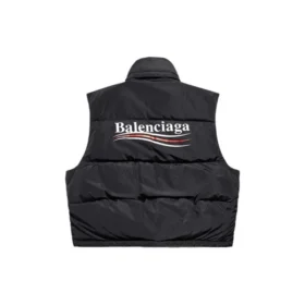 Political Campaign Cocoon Puffer Yelek “Siyah” 762769TYD361000