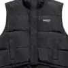 Political Campaign Cocoon Puffer Yelek “Siyah” 762769TYD361000