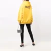 Political Campaign Kapüşonlu Sweatshirt Orta Kesim “Sarı” 600583TKVI97442
