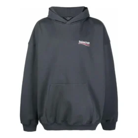 Political Campaign Kapüşonlular Sweatshirt “Gri” 620973TKVI91366