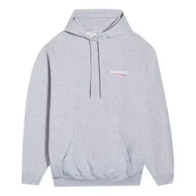 Political Campaign Kapüşonlular Sweatshirt Orta Kesim “Gri” 600583TKVI91379