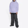 Political Campaign Kapüşonlular Sweatshirt Orta Kesim “Mor” 600583TKVI93072