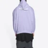 Political Campaign Kapüşonlular Sweatshirt Orta Kesim “Mor” 600583TKVI93072