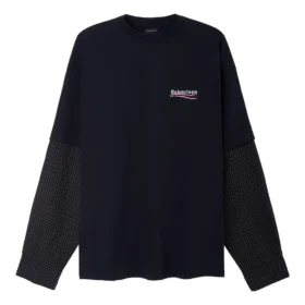 Political Campaign Katmanlı Tişört Oversized “Siyah” 698631TKVJ19070