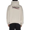 Political Campaign Popover Kapüşonlu Sweatshirt “Açık Bej” 739024TKVI99711