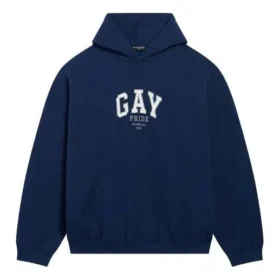 Pride Kapüşonlu Sweatshirt Boxy Fit “Lacivert” 651799TLV548561