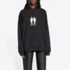 Pride Kapüşonlu Sweatshirt Boxy Fit “Siyah” 651799TMVO31070