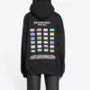 Pride Kapüşonlu Sweatshirt Boxy Fit “Siyah” 651799TMVO31070