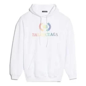 Rainbow Logo Kapüşonlu Sweatshirt Beyaz 570798TEV509044