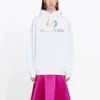 Rainbow Logo Kapüşonlu Sweatshirt Beyaz 570798TEV509044