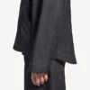 Raw indigo renkli erkek denim kapüşonlu ceket Raw indigo renkli erkek denim kapüşonlu ceket