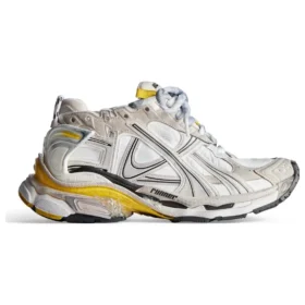 Runner Sneaker’lar “Bej Beyaz Sarı Naylon ve Süet Benzeri Kumaş” 772767W3RNY9170