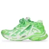 Runner Sneaker’lar “Beyaz Floresan Yeşil File ve Naylon” 677403W3RBM3590
