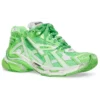 Runner Sneaker’lar “Beyaz Floresan Yeşil File ve Naylon” 677403W3RBM3590