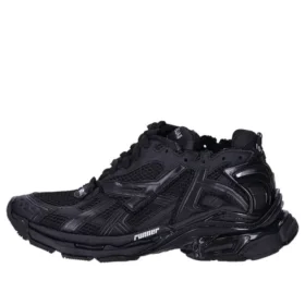 Runner Sneaker’lar “Mat Siyah File ve Naylon” 677403W3RBT1000