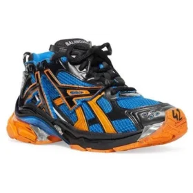 Runner Sneaker’lar “Mavi Turuncu Siyah File ve Naylon” 677403W3RB34719