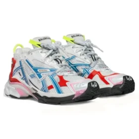 Runner Sneaker’lar “Yıpranmış Beyaz Mavi Kırmızı File ve Naylon” 677402W3RB69645 Runner Sneaker’lar “Yıpranmış Beyaz Mavi Kırmızı File ve Naylon” 677402W3RB69645