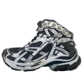 Runner Yüksek Bilekli Sneaker’lar “İki Renkli Siyah ve Beyaz” 695764W3RH29010