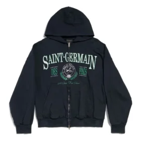 Saint Germain Tam Fermuarlı Kapüşonlu Sweatshirt Normal Kesim “Koyu Mavi” 803264TRVO98065 Saint Germain Tam Fermuarlı Kapüşonlu Sweatshirt Normal Kesim “Koyu Mavi” 803264TRVO98065