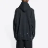 SBalenciaga Metallica Kapüşonlu Sweatshirt Oversized Kesim “Siyah Turuncu” 697879TMV891055