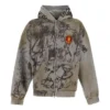 Scribbled Orta Kesim Kapüşonlu Sweatshirt “Gri” 744457TOVA81300