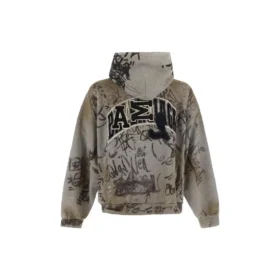 Scribbled Orta Kesim Kapüşonlu Sweatshirt “Gri” 744457TOVA81300 Scribbled Orta Kesim Kapüşonlu Sweatshirt “Gri” 744457TOVA81300
