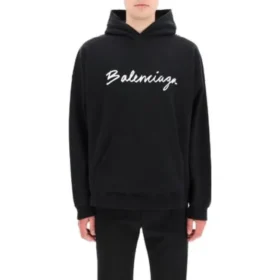 Script Logo Oversized Popover Kapüşonlu Sweatshirt “Siyah Beyaz” 674986TMVB51070 Script Logo Oversized Popover Kapüşonlu Sweatshirt “Siyah Beyaz” 674986TMVB51070