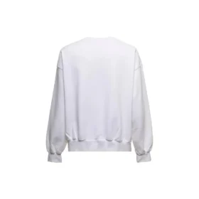 Script Logo Yuvarlak Yaka Sweatshirt “Beyaz” 697869TMVB59040