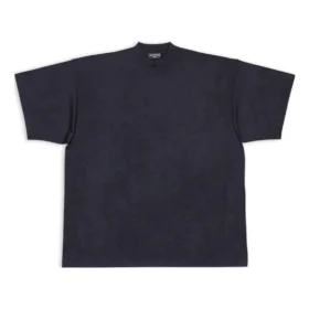 Sekmeli Oversized Tişört “Siyah” 694576TMVJ21151