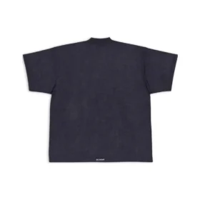 Sekmeli Oversized Tişört “Siyah” 694576TMVJ21151