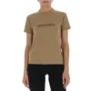 Sembolik Göğüs Tasarımı Yaratıcı Logo Baskılı Retro Dar Kesim Kısa Kollu 612964TIV509605