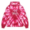 Sevgililer Günü Tie-Dye Kapüşonlu Sweatshirt Geniş Kesim “Kırmızı” 675003TLVI86802