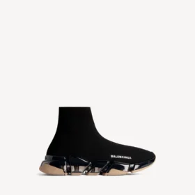 Siyah/bej renkli, Speed 2.0 tam şeffaf tabanlı geri dönüştürülmüş örgü kadın sneaker’ı Siyah/bej renkli, Speed 2.0 tam şeffaf tabanlı geri dönüştürülmüş örgü kadın sneaker’ı