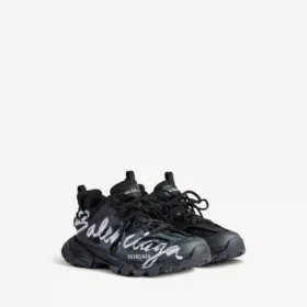 Siyah/beyaz renkli erkek Track Signature sneaker’ı