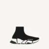 Siyah/beyaz renkli iki renkli tabanlı kadın Speed 2.0 geri dönüştürülmüş örgü Sneaker’lar Siyah/beyaz renkli iki renkli tabanlı kadın Speed 2.0 geri dönüştürülmüş örgü Sneaker’lar
