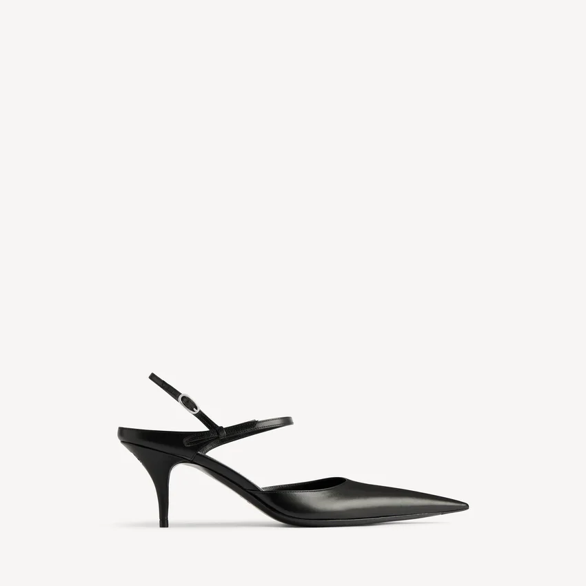 Siyah/gümüş renkli kadın Avenue fiyonklu slingback Siyah/gümüş renkli kadın Avenue fiyonklu slingback