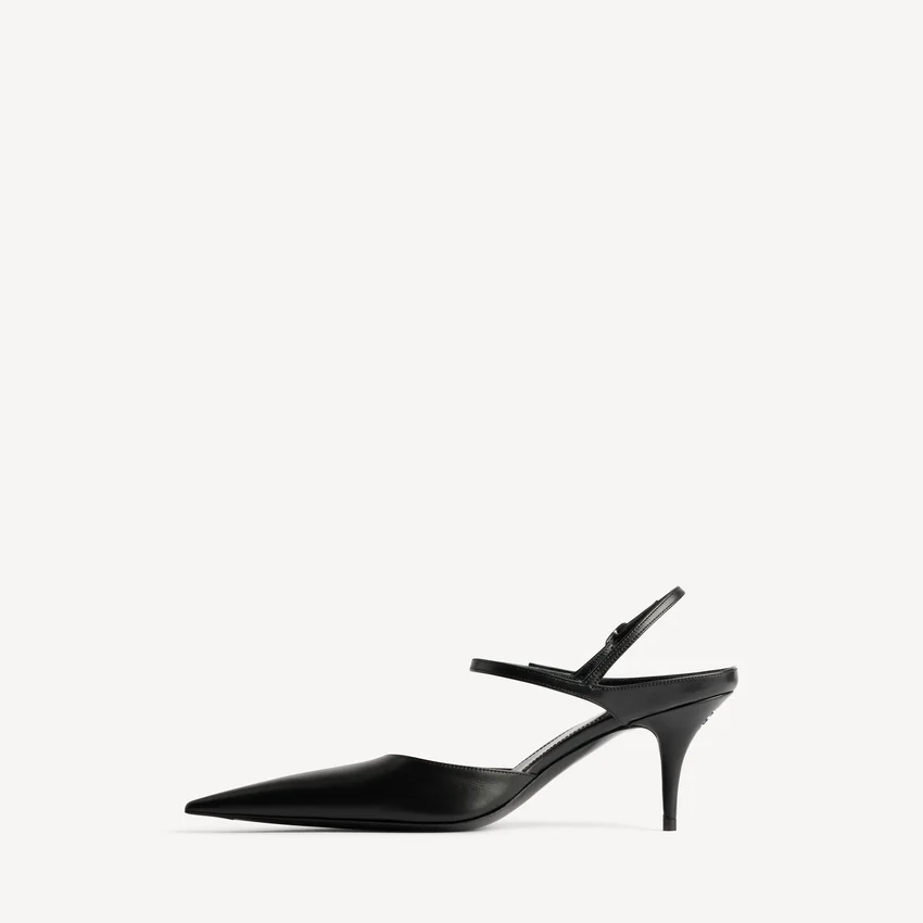 Siyah/gümüş renkli kadın Avenue fiyonklu slingback Siyah/gümüş renkli kadın Avenue fiyonklu slingback