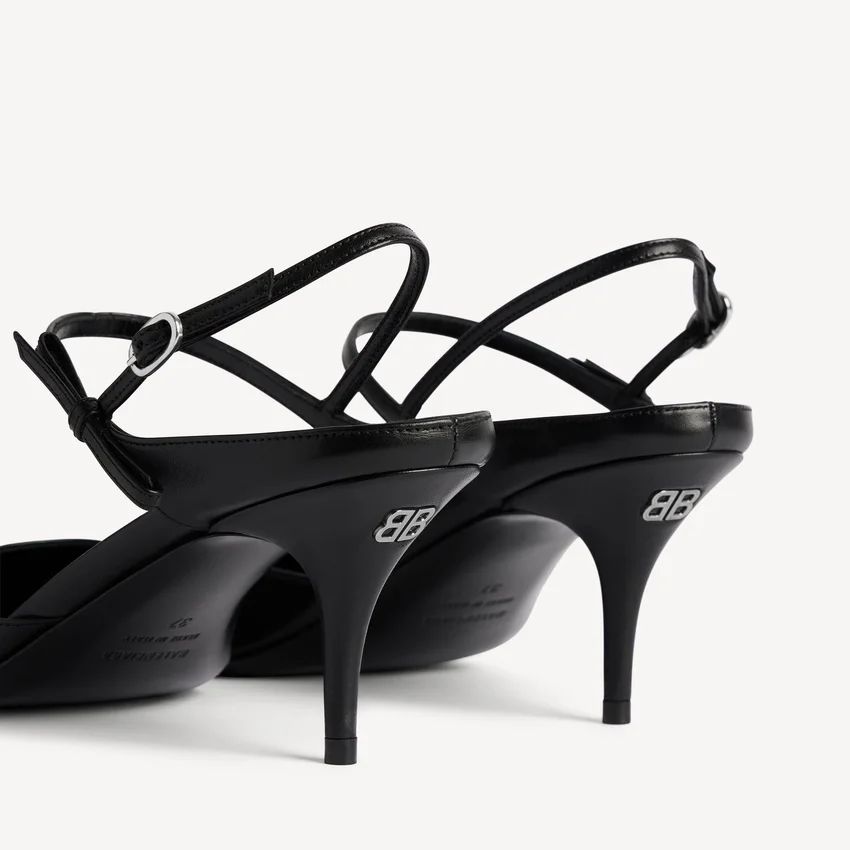 Siyah/gümüş renkli kadın Avenue fiyonklu slingback Siyah/gümüş renkli kadın Avenue fiyonklu slingback