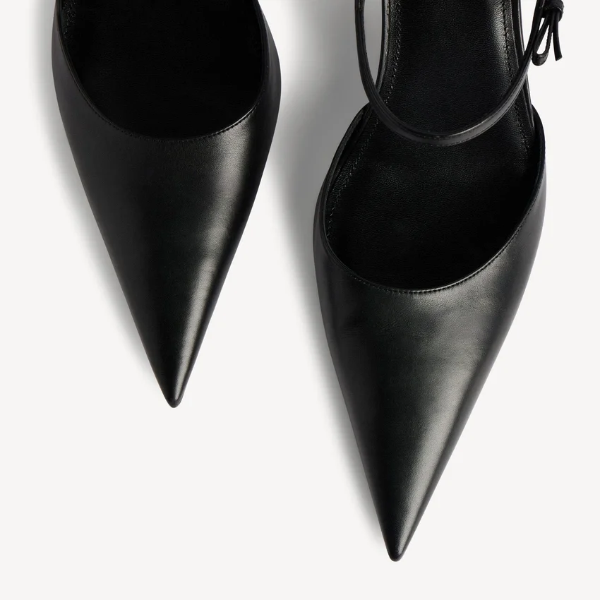 Siyah/gümüş renkli kadın Avenue fiyonklu slingback Siyah/gümüş renkli kadın Avenue fiyonklu slingback