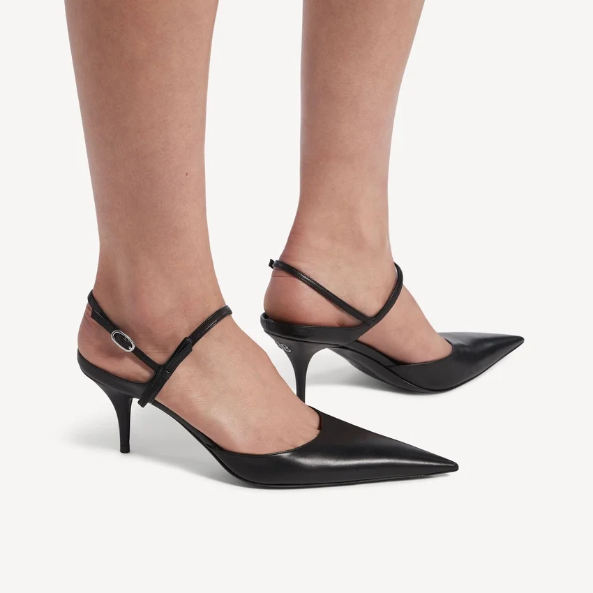 Siyah/gümüş renkli kadın Avenue fiyonklu slingback Siyah/gümüş renkli kadın Avenue fiyonklu slingback