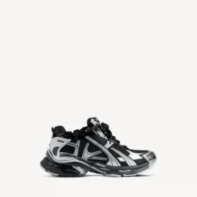 Siyah/gümüş renkli erkek Runner sneaker’ı