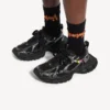Siyah/gümüş renkli, süslemeli erkek 3XL Sneaker’lar Siyah/gümüş renkli, süslemeli erkek 3XL Sneaker’lar