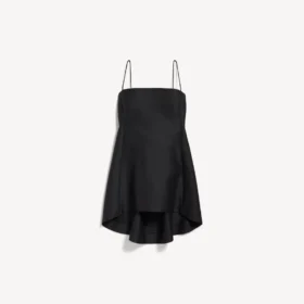 Siyah kadın babydoll askılı elbise